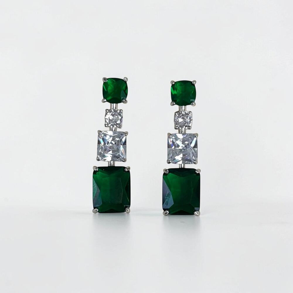 Emerald Elegance Drop Earrings